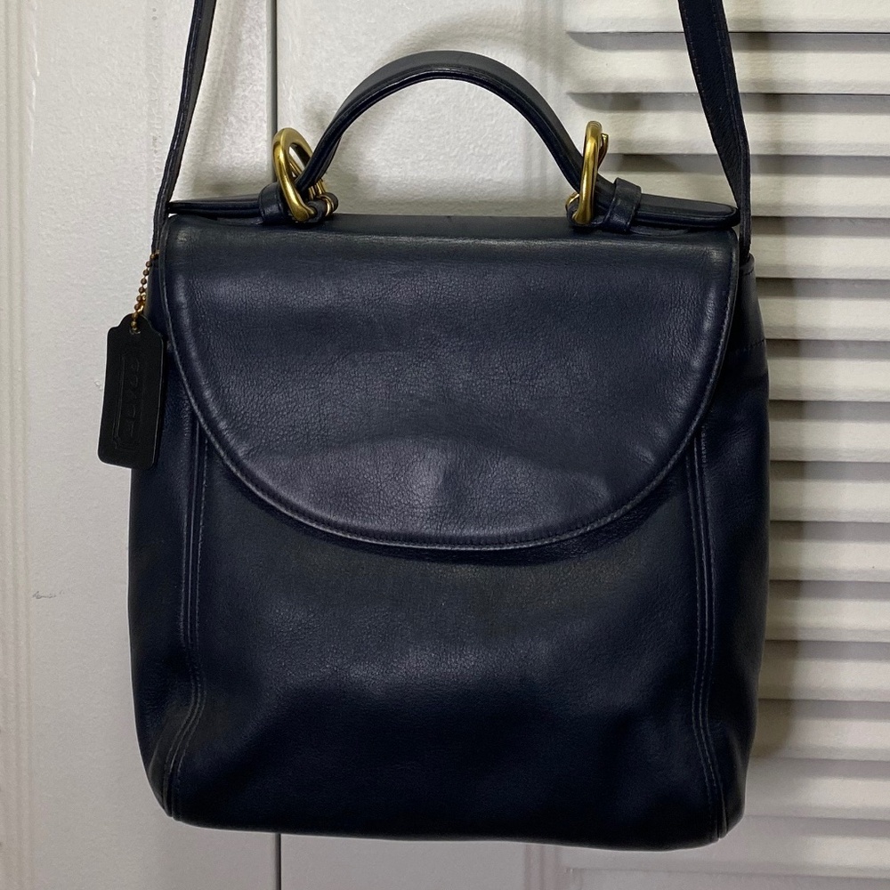 Coach Vintage Soho Purse-- Navy Leather
